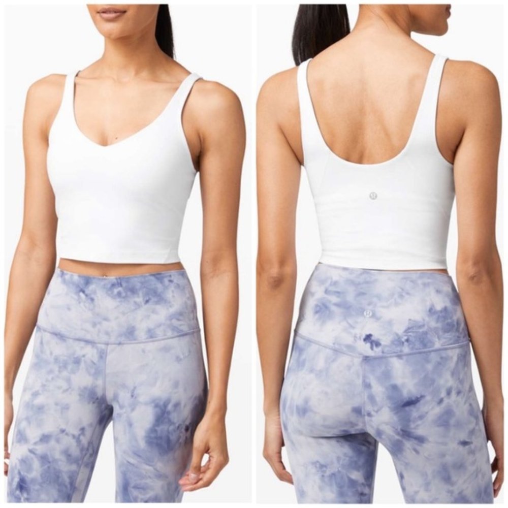 Lululemon White Align Cropped Tank Top | Size 4